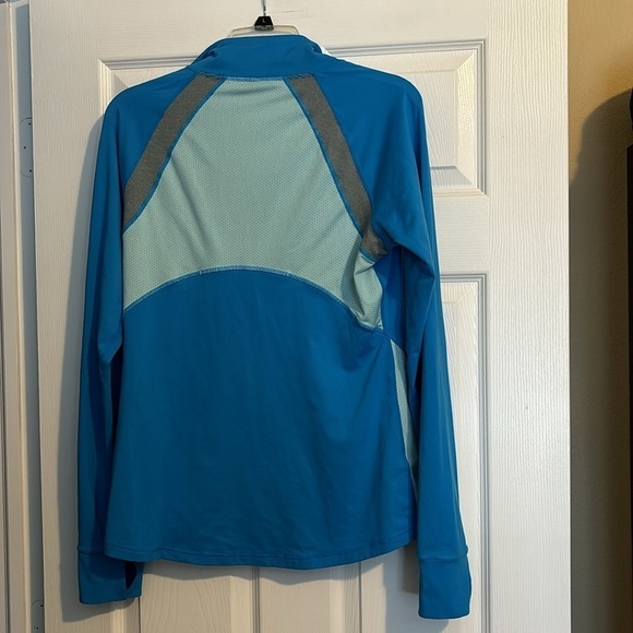 Lucy women’s blue long sleeve quarter zip activewear shirt size medium - Picture 5 of 7